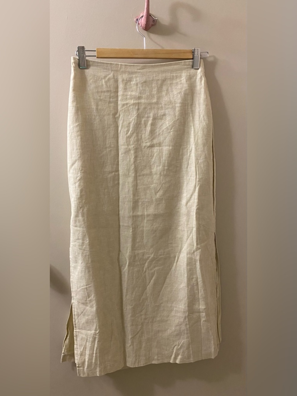 GAP Linen Blend Cream Maxi Skirt